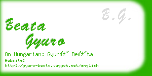 beata gyuro business card